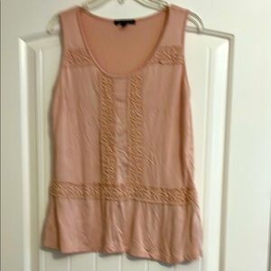 Cable & Gauge Elegant Pink Sleeveless Top